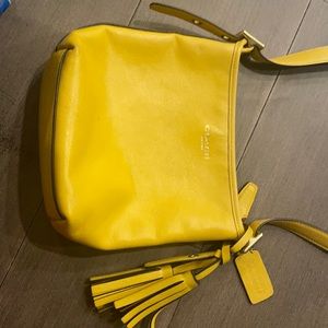 Coach Crossbody Yellow Leather Purse